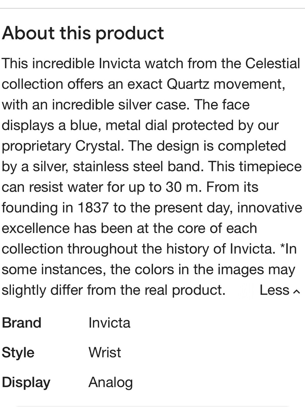 Invicta Two-Tone Watch with Turquoise Dial - Picture 5 of 6